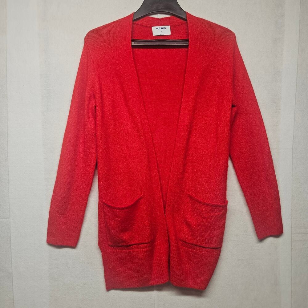 Old Navy Women’s Red Long Sleeve Open Front Cardigan Sweater Size Small